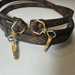 Brown Monogram Strap with Gold Hardware